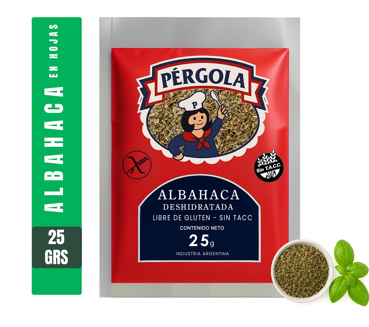 Albahaca en hojas