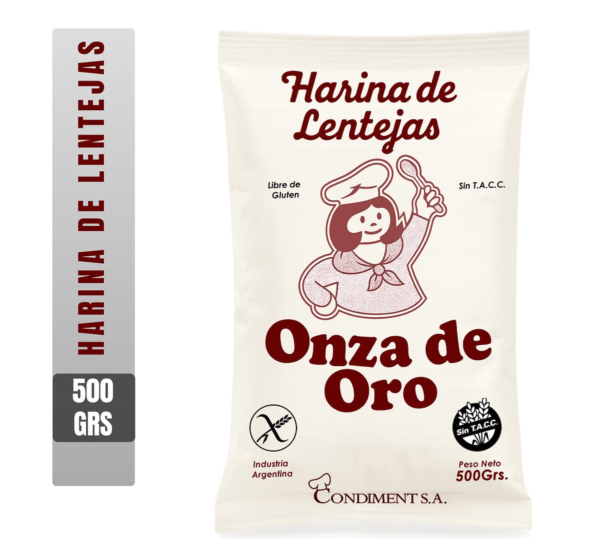 Harina de Lentejas-Onza de Oro (Libre de gluten)