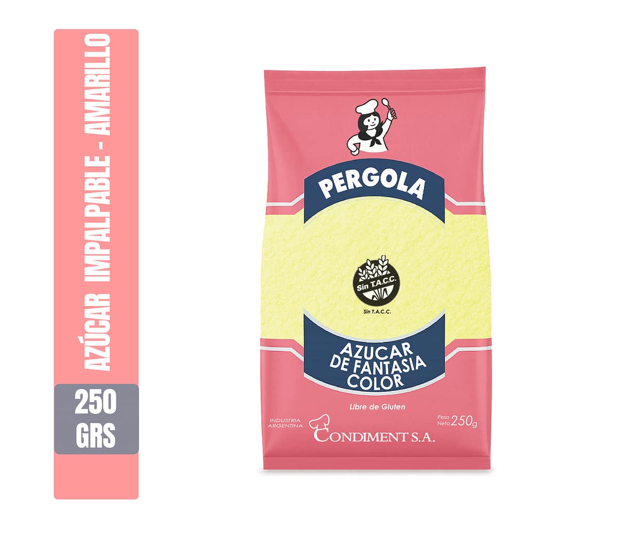 Azucar impalpable color: amarillo (Libre de gluten)