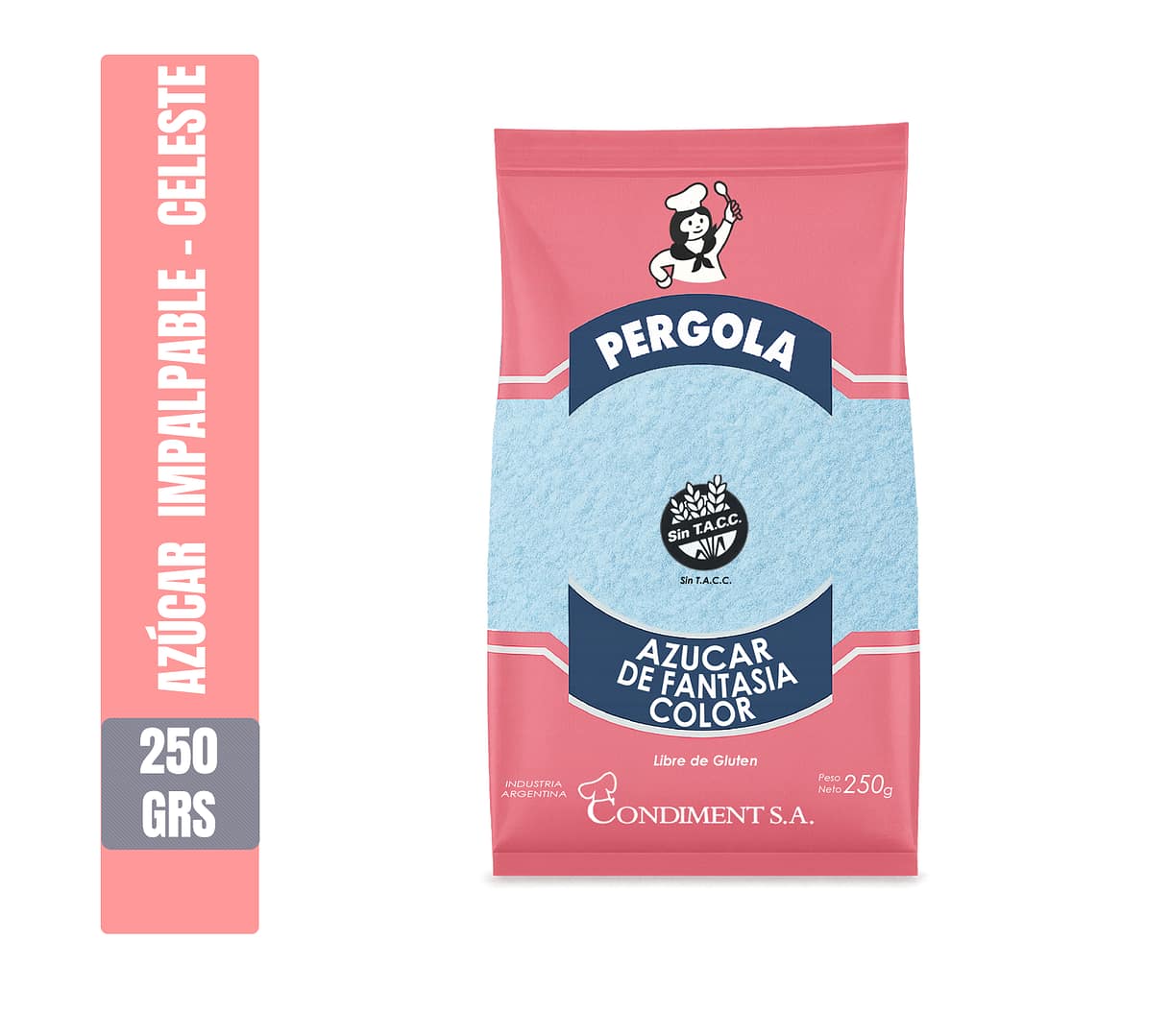 Azucar impalpable color: celeste - Pérgola (Libre de gluten)