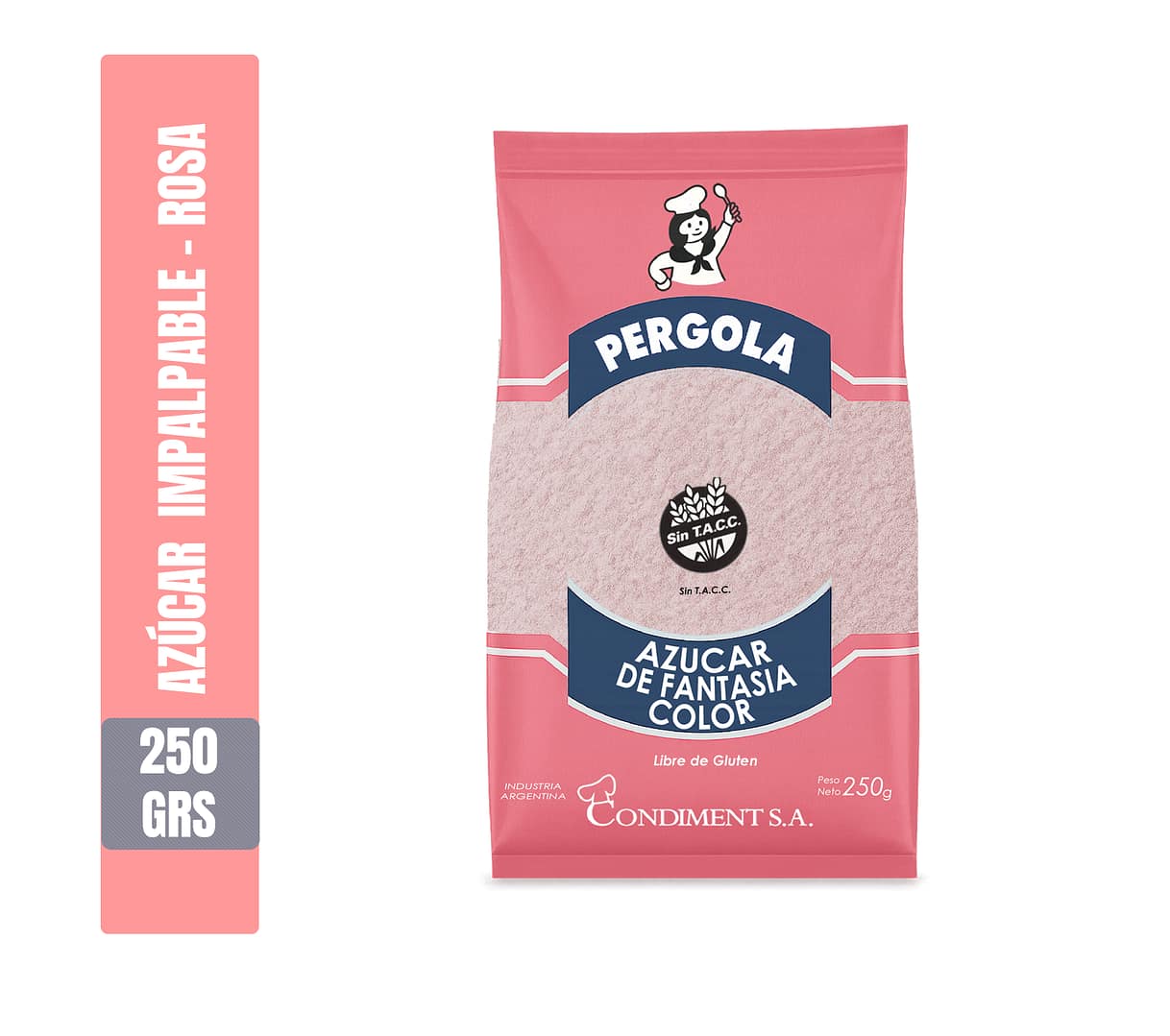 Azucar impalpable color: rosa - Pérgola (Libre de gluten)