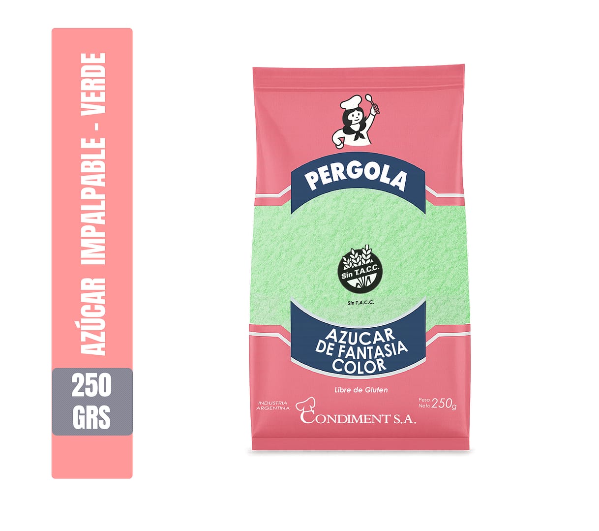 Azucar impalpable color: verde - Pérgola (Libre de gluten)